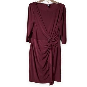 CHAPS burgundy dress.